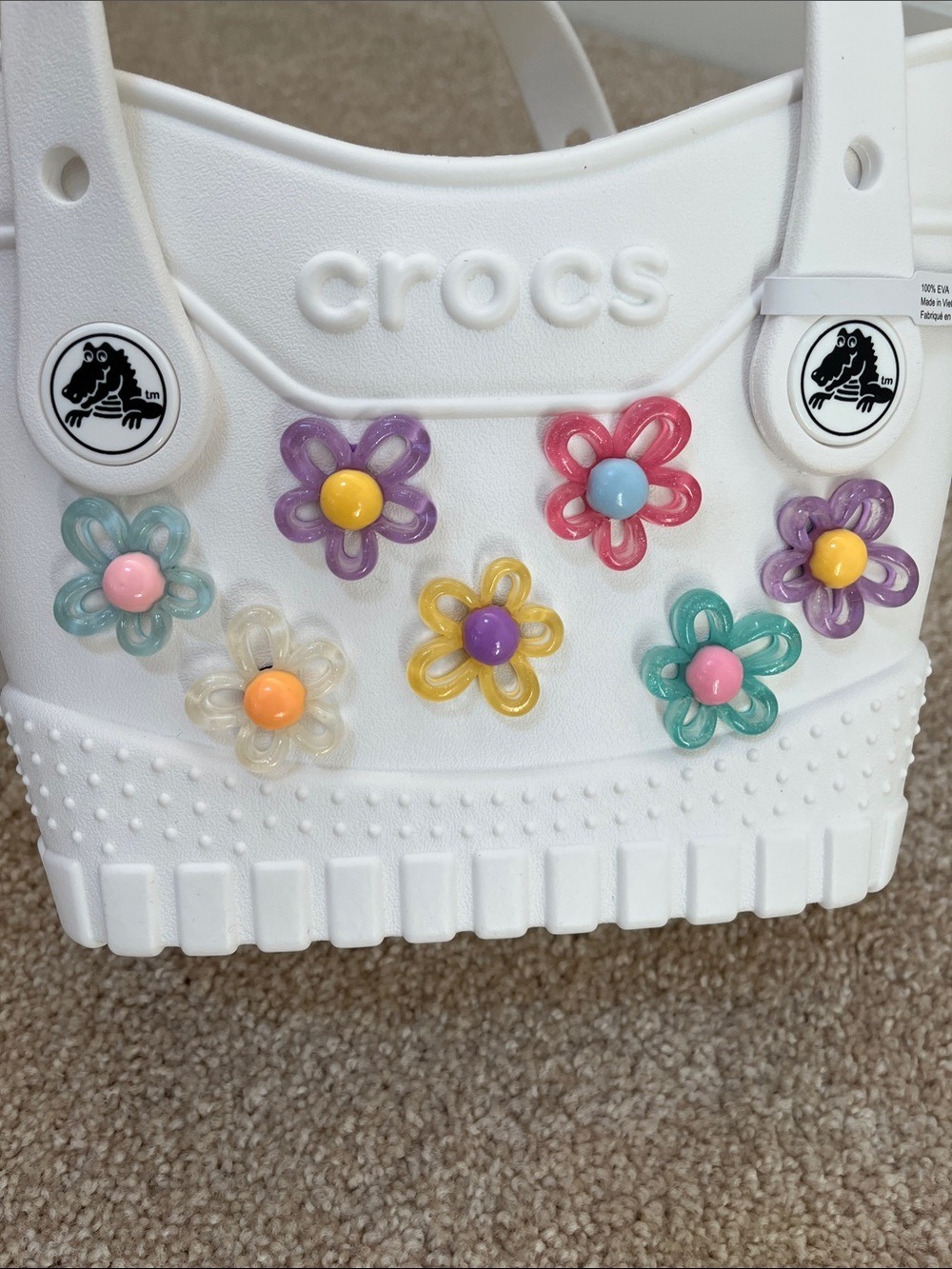 CROCS White Classic Micro Tote